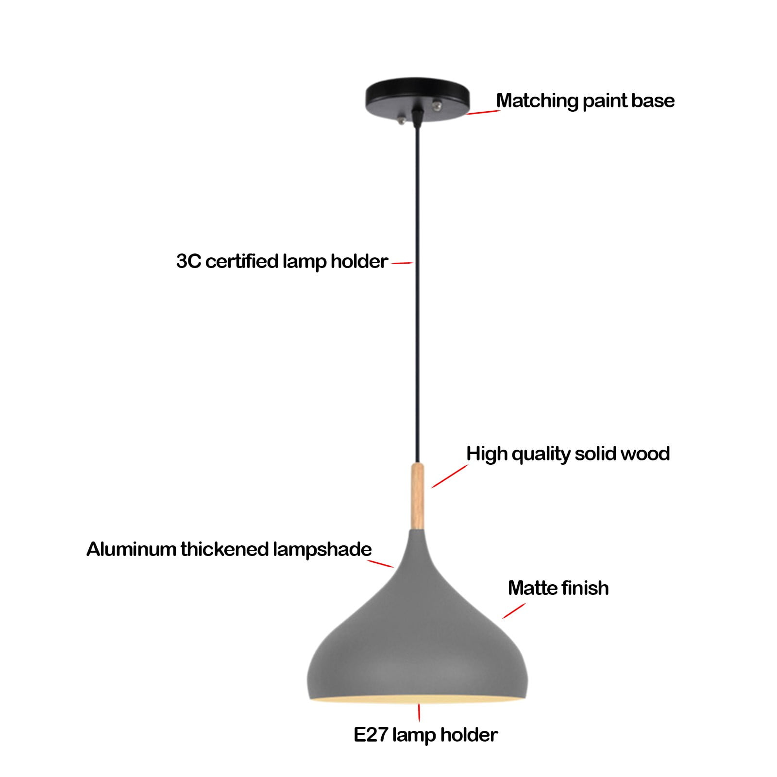 XMMSWDLA Industrial Pendant Light Fixture, Farmhouse Decor Adjustable Metal Hanging Lamp, Vintage Pendant Lighting for Kitchen Restaurant Dining Room Cafe Sink