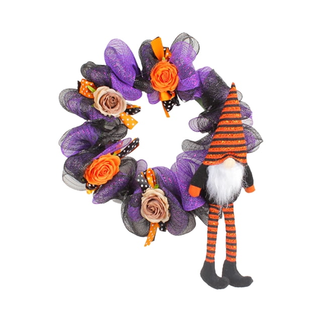 Noehoiugi Couronne Collection de Couronnes d'Halloween Divers Types de Couronnes d'Halloween Couronne d'Halloween Décorations Suspendues pour Porte d'Entrée Intérieur Extérieur Fête d'Halloween