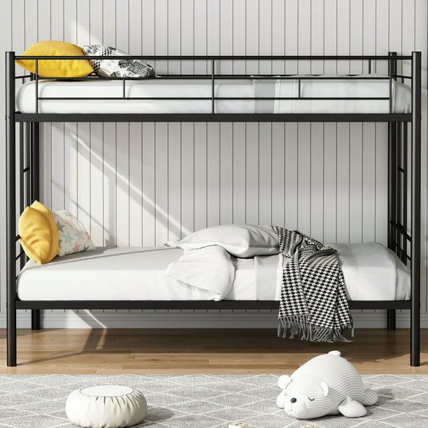 Metal Bunk Beds Modern Twin Over, Metal Bunk Bed Collapse