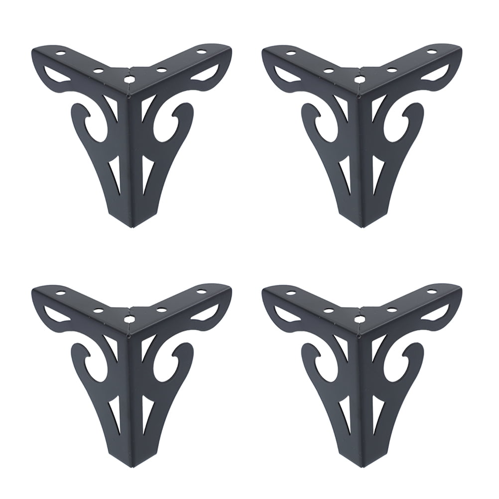 4pcs Hollow Out Sofa Legs Metal Bookcase Feet Replacement Furniture