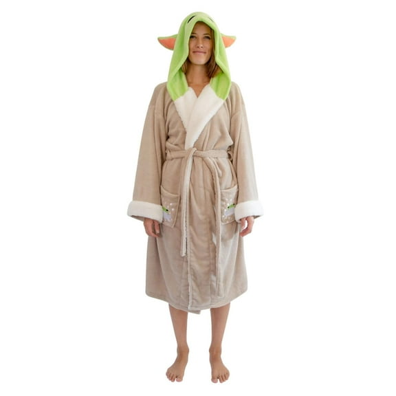 Star Wars: The Mandalorian The Child Bathrobe for Women | One Size Fits Most