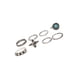 thumbnail image 2 of 8 piezas Retro bohemio turquesa anillo de apilable Midi anillo de conjunto de joyería de mujer Yinane Anillos de nudillos, 2 of 5