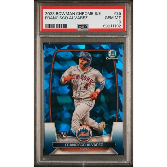 Graded 2023 Topps Bowman Chrome Sapphire Edition Francisco Alvarez #35 Rookie RC Baseball Card PSA 10 Gem Mint