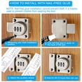 thumbnail image 6 of Uxcell Combination Cabinet Latch Zinc Alloy Keyless Drawer Lock 3-Digit Password Cabinet Lock Safety Lock Black, 6 of 7