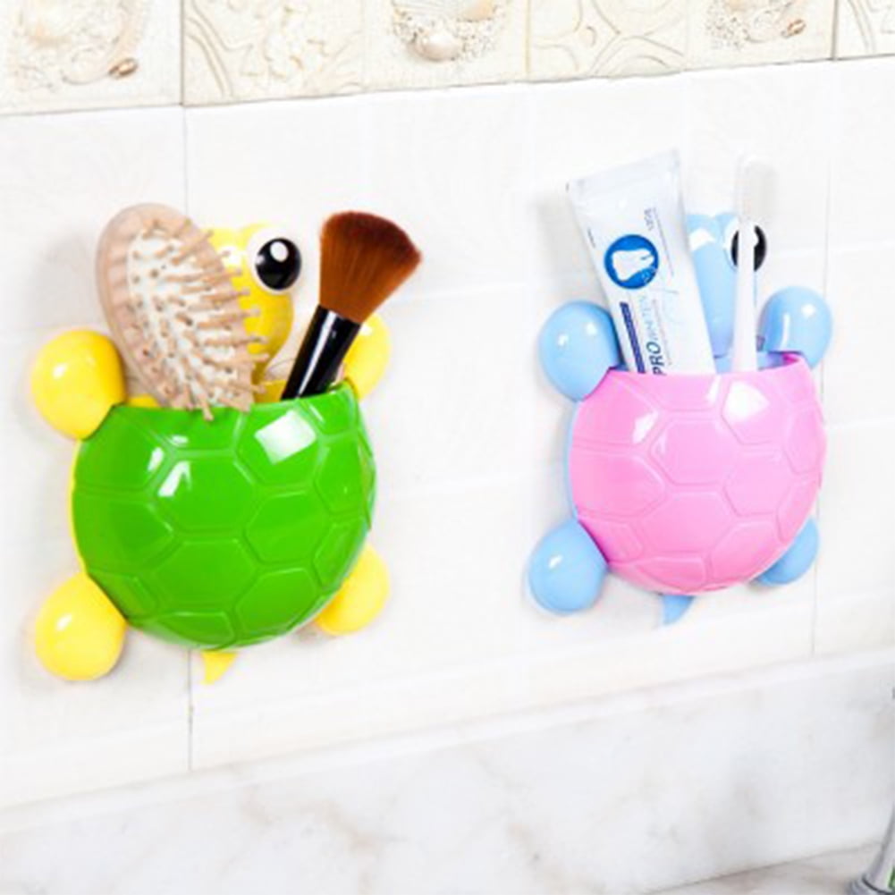 Creative Turtle Toothpaste Holder Cup Cute Tortoise Shaped Toothbrush Rack 