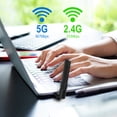 thumbnail image 2 of Edimax Wi-Fi 5 Dual-Band Adapter for PC w/ MU-MIMO, 867Mbps (5GHz) + 300Mbps (2.4GHz) Wireless 802.11ac AC1200 USB 3.0 Adapter Dongle w/ Adjustable Antenna, Win 11, Mac OS, Linux, EW-7822UAD, 2 of 8