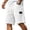 White, variant on Uwinwear Men's Corduroy Shorts Elastic Waist Drawstring Cargo Short Multi-Pocket Lightweight Summer Casual Beach Shorts Royal Blue L