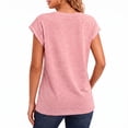 thumbnail image 3 of Women's Cap Sleeve T Shirts Casual Cotton Loose Fit Crew Neck Summer Tee Basic Tops for Women, 3 of 7