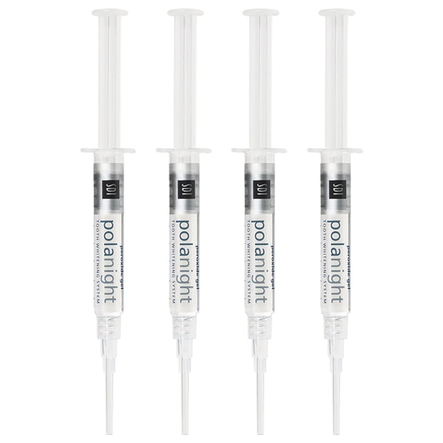 Gel blanqueador dental PolaNight Spearmint 16%, paquete de 4