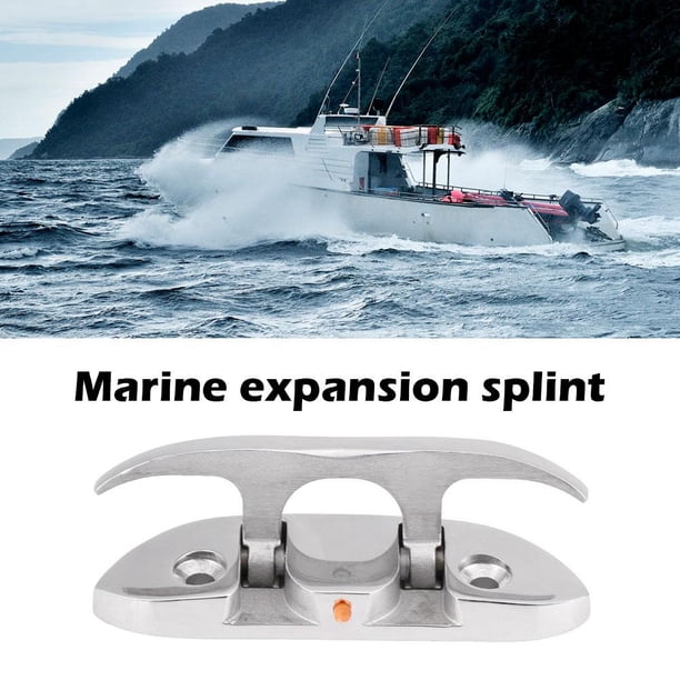Cornamusa de muelle plegable de acero inoxidable 316 de 4-1/2 pulgadas, cornamusa de barco retráctil Likrtyny Accesorios para autos y motos
