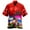 Red, variant on Mens Shirts Men's Spring Summer Fashion Casual Parrot Print Party Beach Loose Print Short Sleeve Shirts For Men Fashion