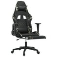 thumbnail image 4 of vidaXL Massage Gaming Chair with Footrest, Reclining, Height Adjustable, Swivel, Black & Camouflage, 4 of 13