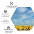 thumbnail image 4 of Disketp Blooming Sunflower Field Funny Coasters,4 Pcs Leather Coasters With Holder, Perfect Housewarming Hostess Gifts,Protect Furniture From Water Marks Scratch, 4 of 9