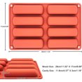 thumbnail image 2 of 2 pcs silicone baking tin, finance tin, éclair tin, minilogtin 8 silicone baking tin cereal tin cake tin silicone long strips tin, 2 of 5