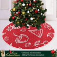 thumbnail image 6 of FMSHPON FruitsSweets Xmas Christmas Tree Skirt Stand Mat for Holiday Party Decoration Indoor Outdoor 48 inches, 6 of 6