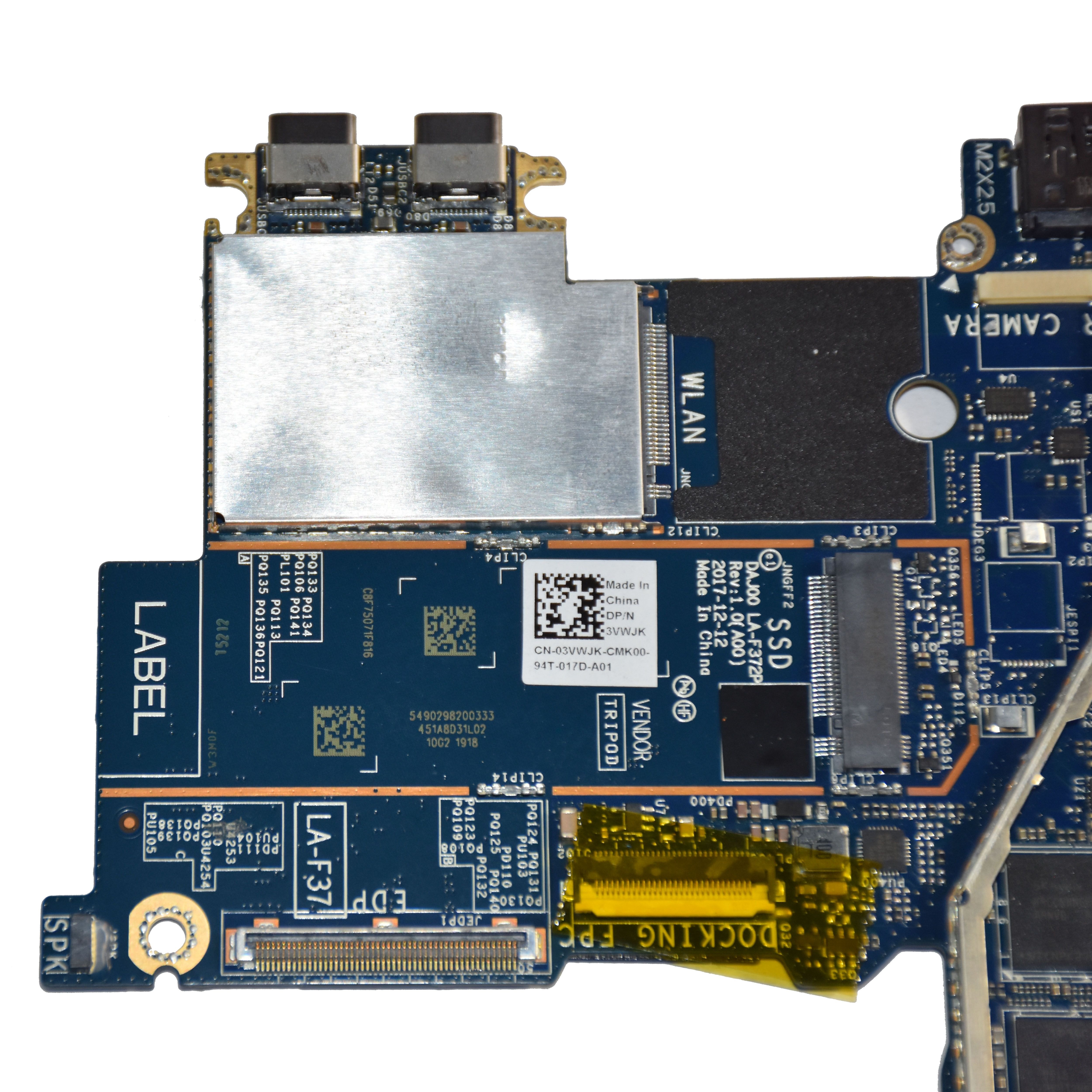 Dell Latitude 5290 2-in-1 Tablet Motherboard with Intel i7-8650U & 16GB RAM - 3VWJK
