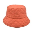 thumbnail image 1 of Chapeaux Seau à Moins de 10$ Rouges pour Femmes Couleur Unie Linge Automne Hiver Chaud Thermique Coupe-Vent Chapeau de Pêcheur pour Femmes pour Filles, 1 of 3