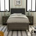thumbnail image 3 of Furniture of America Livorn 3-Piece Gray Wood Bedroom Set - Full + 2 Nightstands, 3 of 7