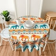 thumbnail image 2 of Elephant Table Cloth Round Table Cover Wrinkle Resistant Waterproof Tablecloth 60 Inch Washable for Kitchen Party Picnic Fall Decorations for Home Animal, 2 of 6