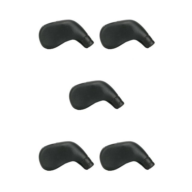 Wweixi 1/2/3/5 for Golf Club Cover Waterproof Iron Driver Head Covers Portable Replaceable Removable Protector Outside Guard for Learners Black 5PCS