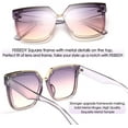 thumbnail image 6 of FEISEDY Fashion Women Men Sunglasses Square Frame Metal Shape Nesting Lenses B2595, 6 of 15