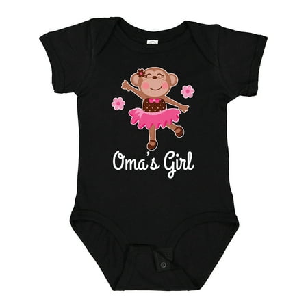 

Inktastic Omas Girl Ballerina Monkey Gift Baby Girl Bodysuit