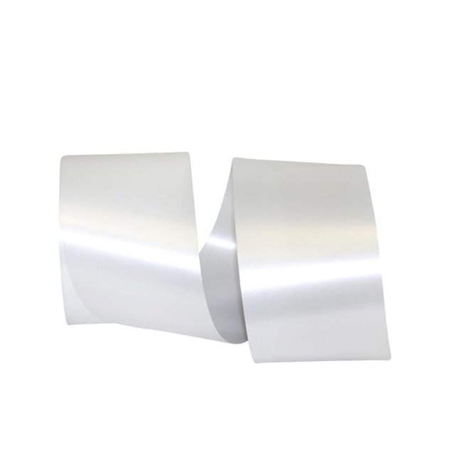 Reliant Ribbon 16045-030-40W 20.75 in. 50 m RD Paper Coated Polypropylene Shiny Ribbon, White