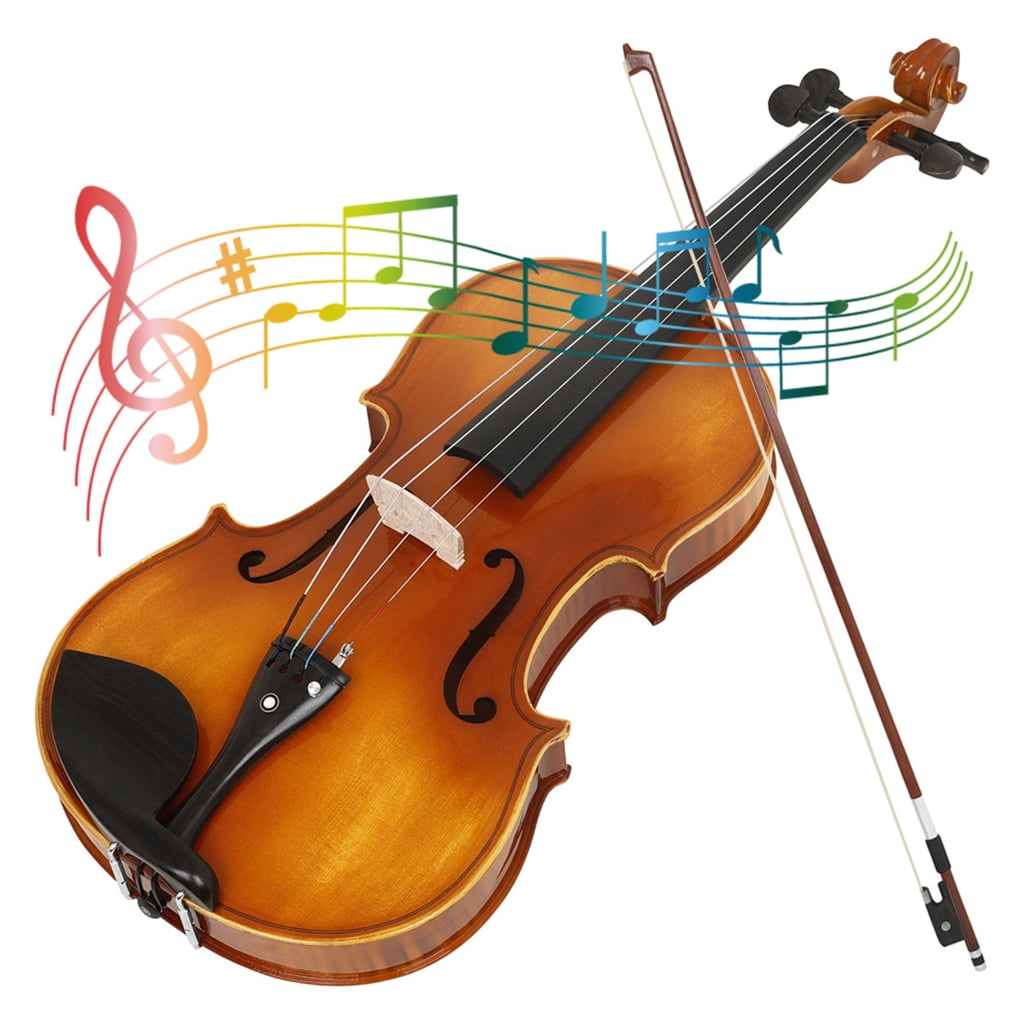 RYUJNDK 16 Inch Viola Set, Solid Wood Viola with Carry Case and Bow Set for Beginners Students Natural Color Stringed Instrument