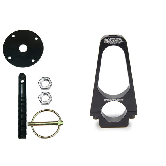 Wehrs Clamp On 1-1/2 Tubing Hood Pin Mount 4-1/2 Tall with Hood Pin Kit