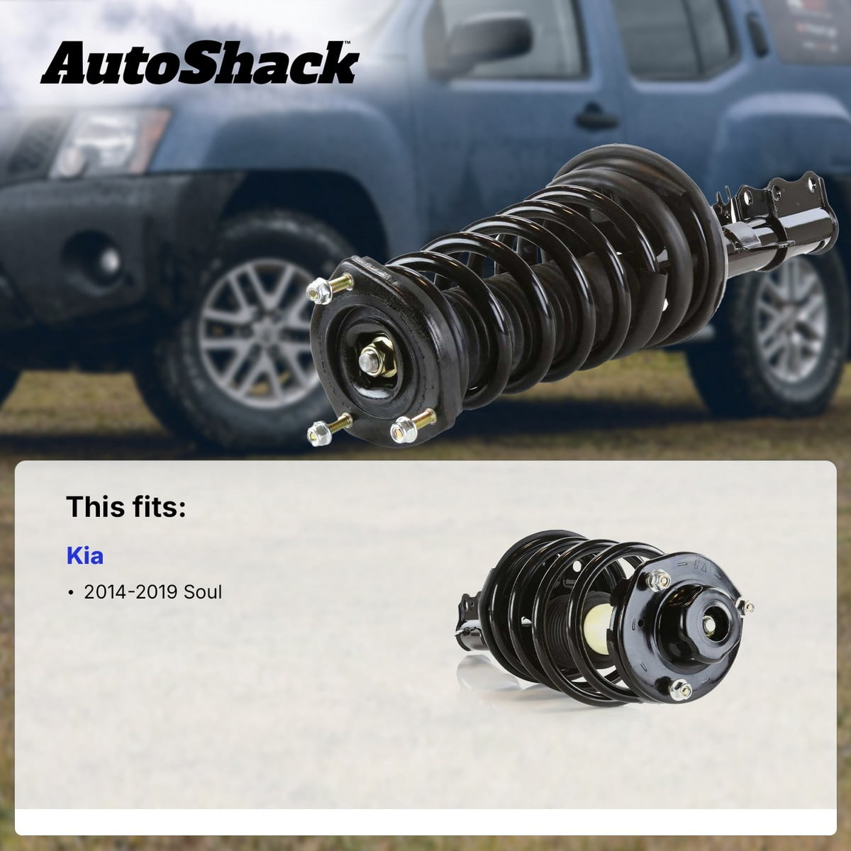 AutoShack Front Complete Strut & Coil Spring Assembly - Passenger Side for Kia, Soul 2014-2019, FWD L4 1.6L 2.0L
