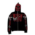 thumbnail image 1 of Skeleton Hoodies Women Men Rhinestone Graphic Print Sweatshirt Jackets, 1 of 6