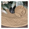 thumbnail image 3 of Pie de Árbol de Navidad Tejido Tipo Lana, Falda para Pino Navideño Esquimal (Khaki), 3 of 6