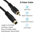 thumbnail image 4 of Cable S Video Uxcell 0.56ft, Adaptador Convertidor de 4 Pines S-Video Macho a RCA Macho para Receptor de TV Monitor, 4 of 5