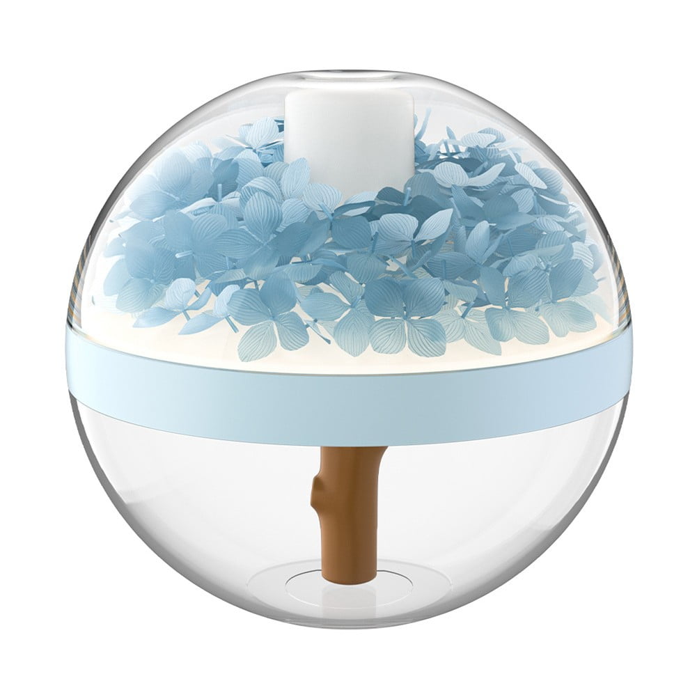 RAPOBRIX Preserved Flower Portable Humidifier - 270ml Cool Mist Essential Oil Diffuser with Night Light