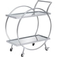 thumbnail image 3 of FirsTime & Co. Silver Odessa Mirrored Bar Cart, Glam, Metal, 27.5 x 14 x 33 in, 3 of 8