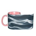 thumbnail image 4 of Water Wave Coffee Mug Fun Custom Ceramic Mugs 11oz Pink, 4 of 5