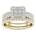 thumbnail image 2 of Womens Rings 2-in-1 Set Detachable Shiny Diamond Ring Set Engagement Wedding Rings Inlaid Zircon Ring, 2 of 9