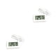 thumbnail image 2 of Inteprter Termómetro digital LCD Temperatura del clima Incubadora a prueba de agua Humedad Higrómetro Indicador Accesorios para exteriores Blanco 2Conjunto, 2 of 6