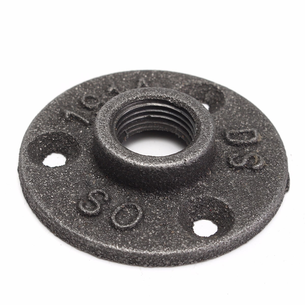 1/2" 3/4" 1" Black Malleable Cast Iron Pipe Fittings Floor Flange Threaded Hole 