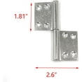 thumbnail image 3 of Stainless Steel Flag Hinges Silver Lift Off Hinges Swivel Door Hinges Slip Joint Cabinet Hinge Detachable Window Hinges 3.74"x1.5",6-Pack with Screws, 3 of 5