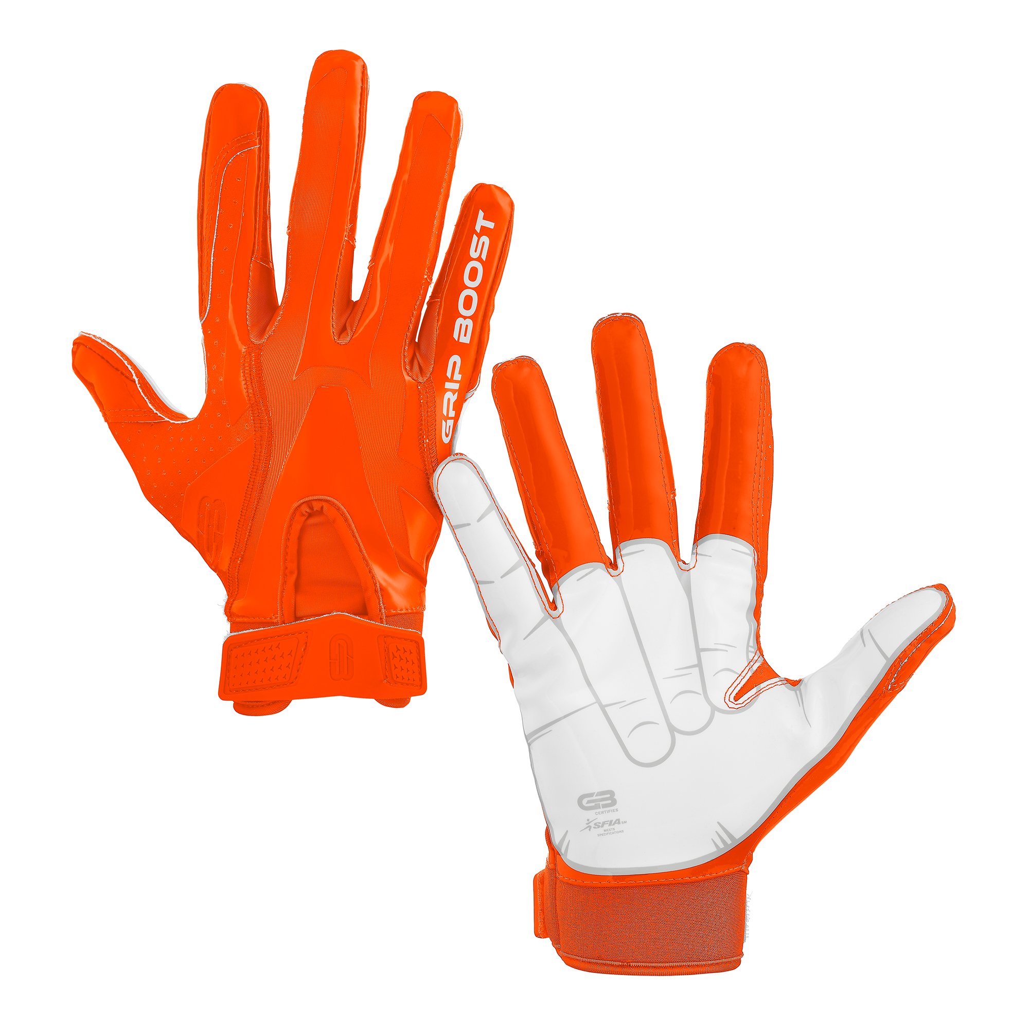 Grip Boost Boys Peace Youth Football Gloves Pro Elite - Youth Sizes (White Cheetah, Youth Large)