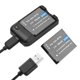 thumbnail image 2 of Cargador de baterías Andoer NP-6L con 2 baterías de 3,7 V y 700 mAh, 2 of 8
