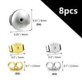 thumbnail image 3 of Lancharmed Silver Women's Earrings,8Mm5Mm Sterling Silver Earring 50Th Birthday Gifts for Her, 3 of 7