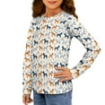 thumbnail image 4 of DISNIMO Horse Daisy Long Sleeve Shirt for Girls Kids T Shirts for Girls Size 15-16 Long Sleeve Shirts for Girls T-Shirts Crew Neck Long Sleeve T-Shirt for Girls Long Sleeve Tee Shirts Sportwear, 4 of 7