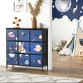 thumbnail image 5 of YILQQPER 9 Drawers Storage Dresser, Wide Baby Dresser Storage Tower with Sturdy Steel Frame, 9 Drawers of Easy-Pull Fabric Bins, Organizer Unit for Kid Bedroom, Living Room, 5 of 7