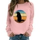 thumbnail image 2 of Gibobby Sudadera con forro polar Mujer sudadera de – Sudadera del día de la Sudadera cómoda para mujer para de la (tipo 3)(Rosa, XL), 2 of 4