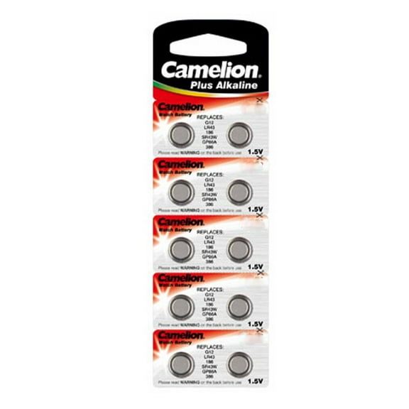 Camelion Premium Alkaline Ag 12 / Lr43 / 386 / 186 10 Batteries