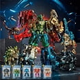 thumbnail image 2 of EQWLJWE Car Toys,Children's Five in One Transformed Dinosaur Assembly Model Joint Robot Splicing Set Toy, 2 of 6