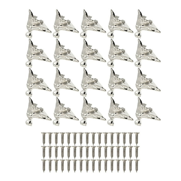 Pretyzoom 20Pcs Furniture Legs Zinc Alloy Metal Feet for Jewelry Boxes Raise
