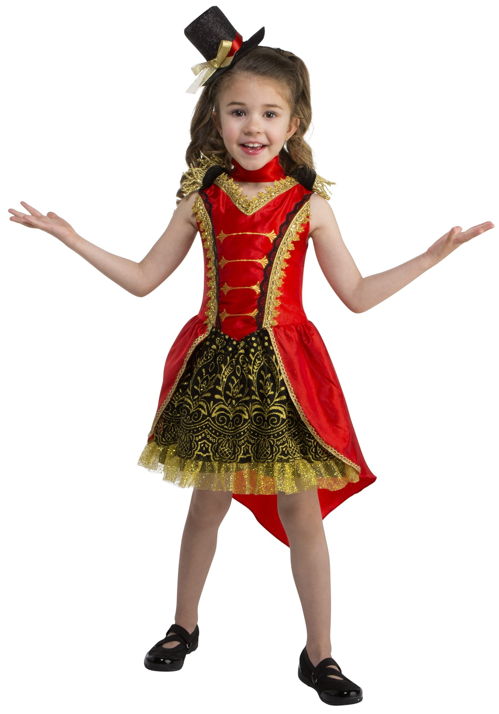 Girls Ringmaster Costume Kid Circus Themed Party Cosplay Fancy Dress Set Clothes 